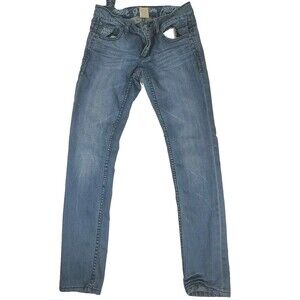 antik jeans 25 Low Rise Embroidered Embellished‎ Distressed Ankle Y2K 31x29